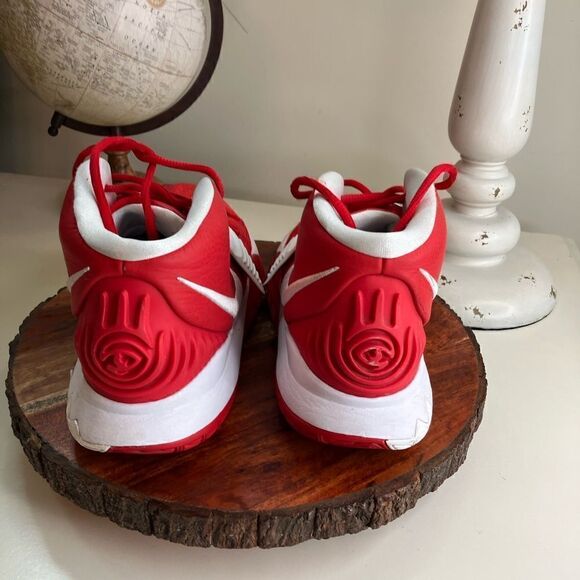 NIKE Kyrie 6 7.5 TB University Red/White Zoom Unisex Shoe - Picture 10 of 14